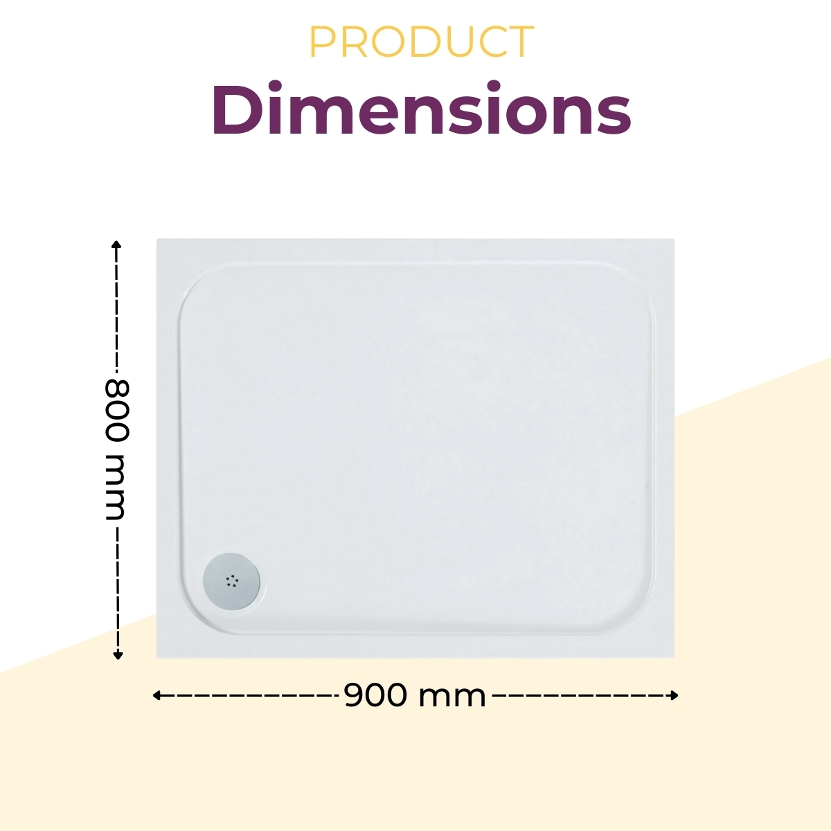 Slimline Rectangle Shower Tray Enclosure 40mm Low Profile Stone Resin | 42 Sizes - Picture 35 of 98