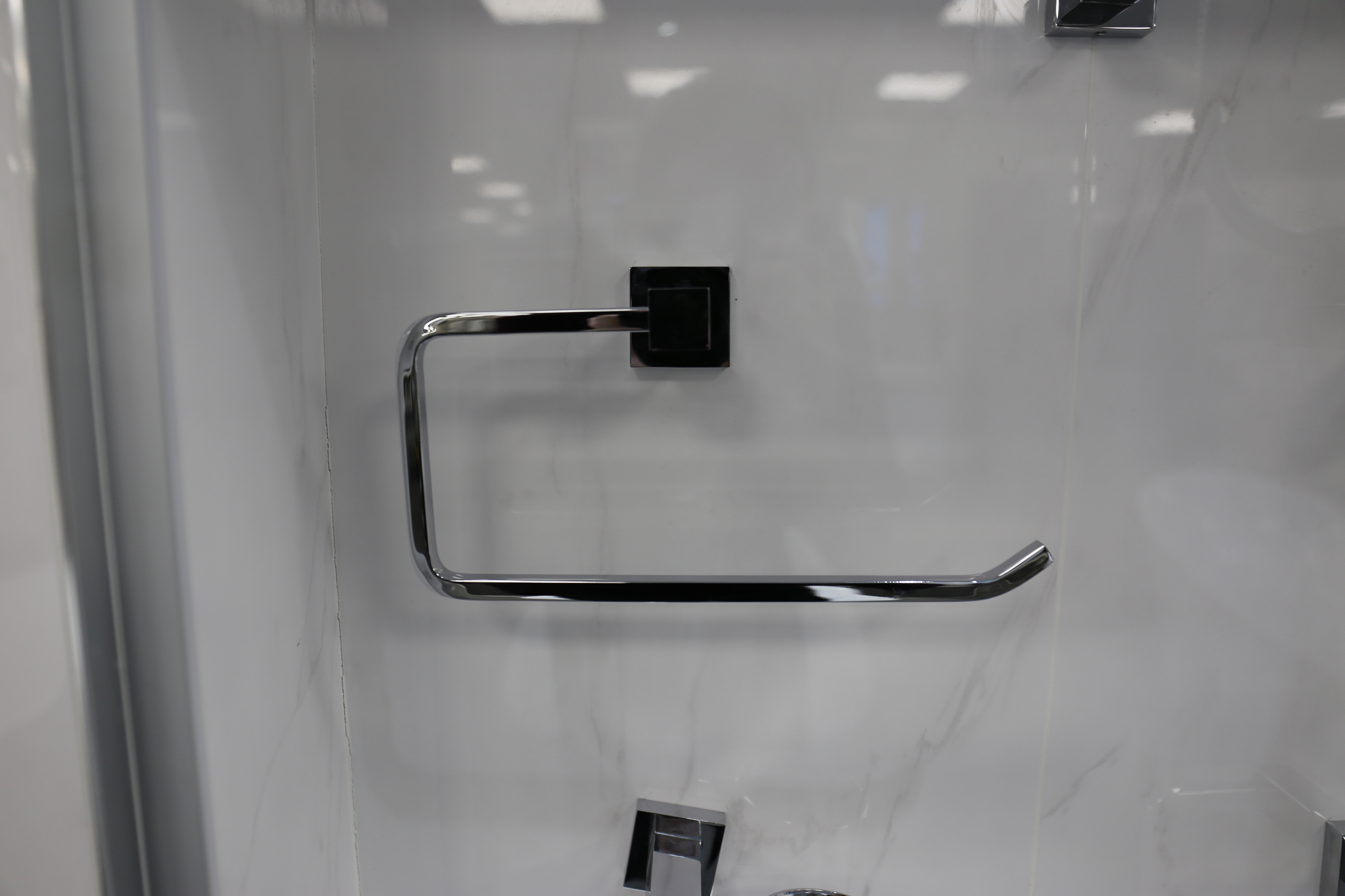 Chrome Square Bathroom Accessories Range Wall Hung Anti-Rust Toilet Roll Holder - Picture 3 of 22