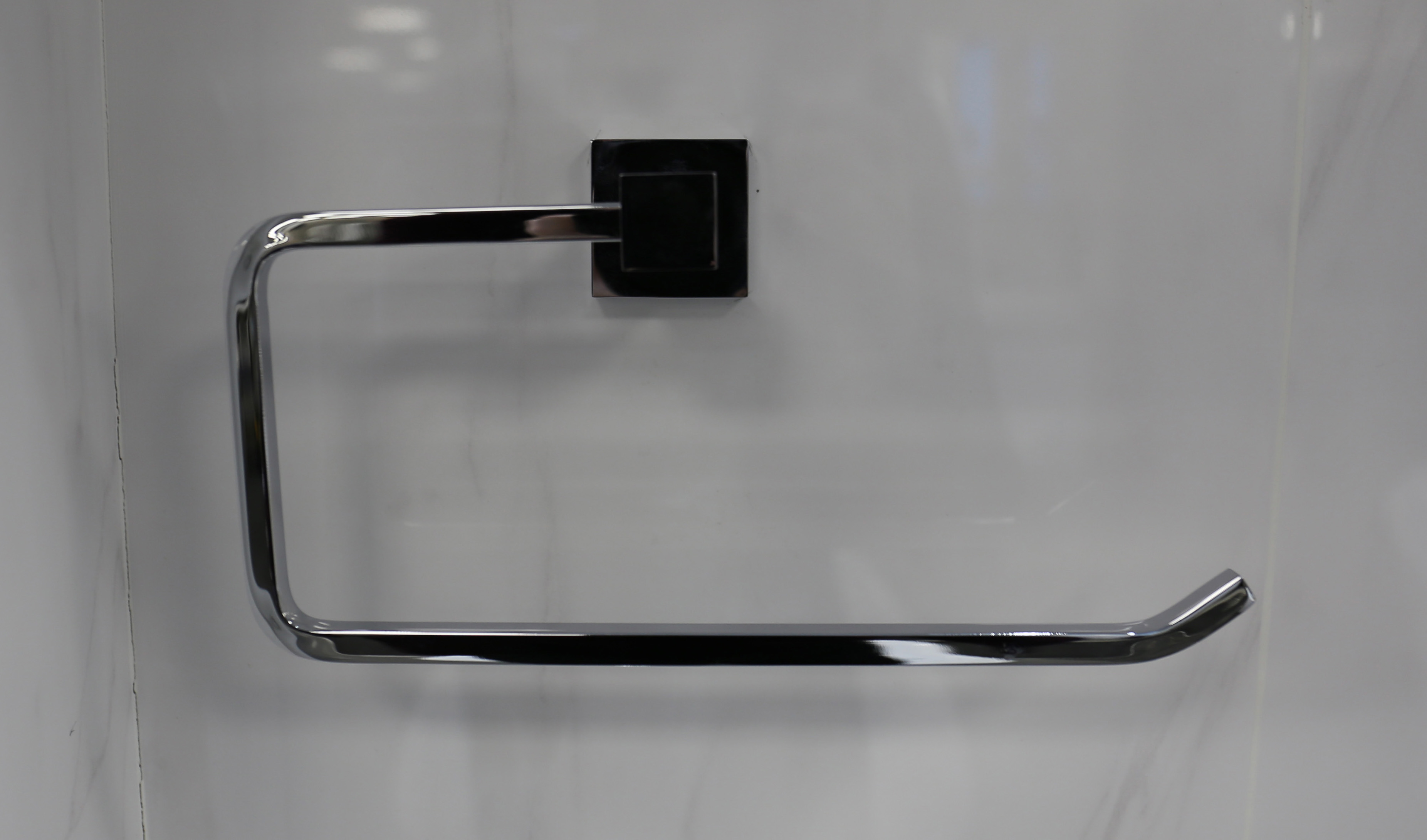 Chrome Square Bathroom Accessories Range Wall Hung Anti-Rust Toilet Roll Holder - Picture 4 of 22
