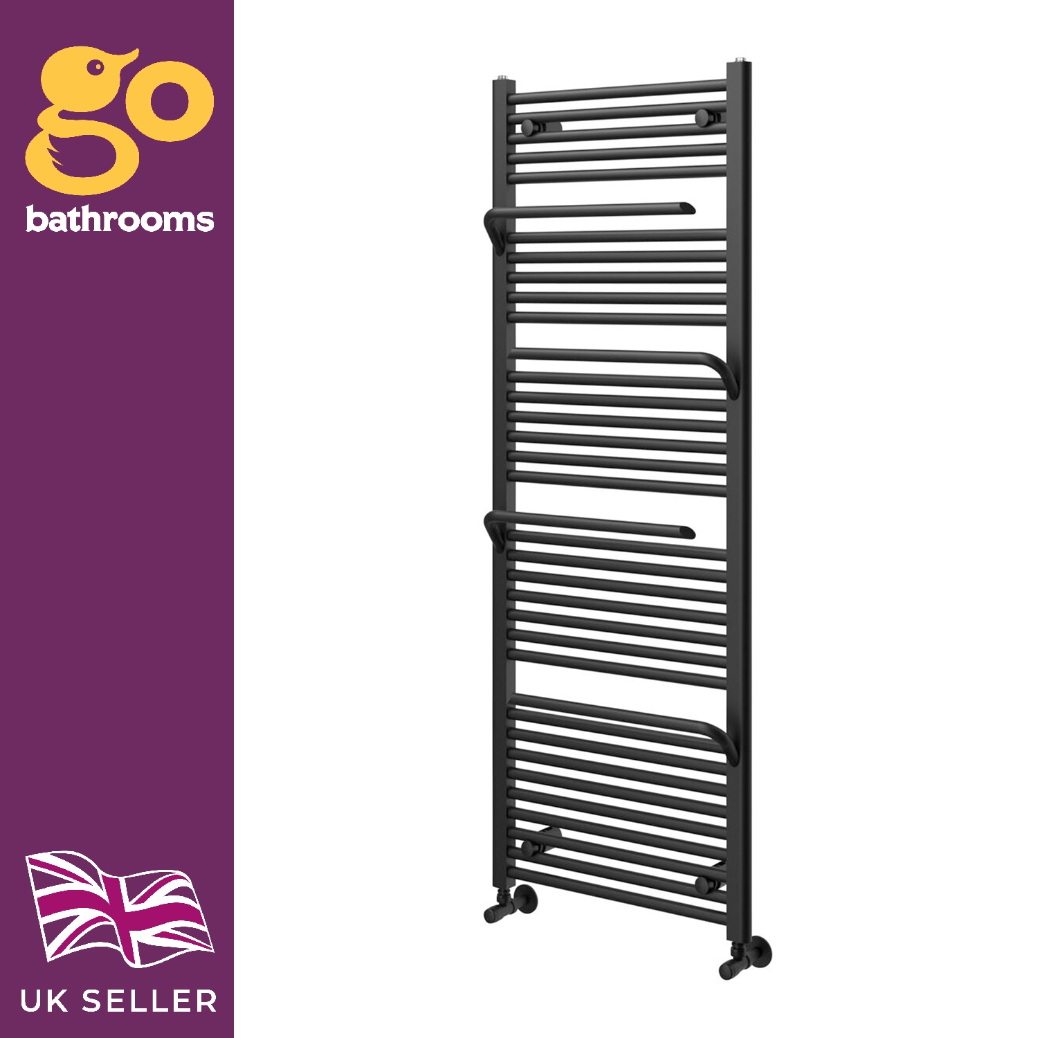 Heated Towel Rail With Towel Hangers Bathroom Radiator 1510 x 550mm | 7 Colours - Picture 9 of 34