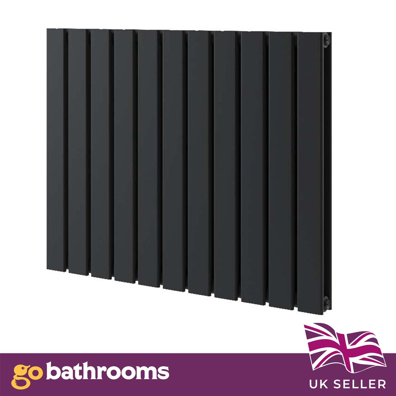 Black Horizontal Flat Panel Radiator Single Double Central Heating Radiator