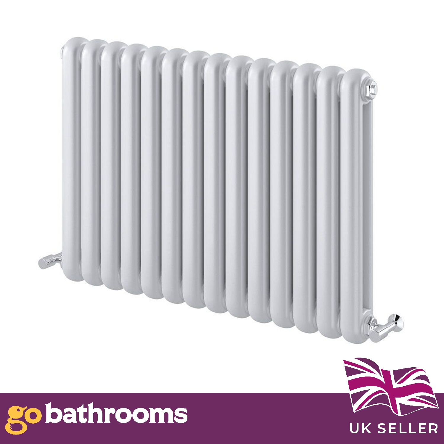 Double Column Radiators Vertical Horizontal Round Panel Grey White Heating - Picture 22 of 29