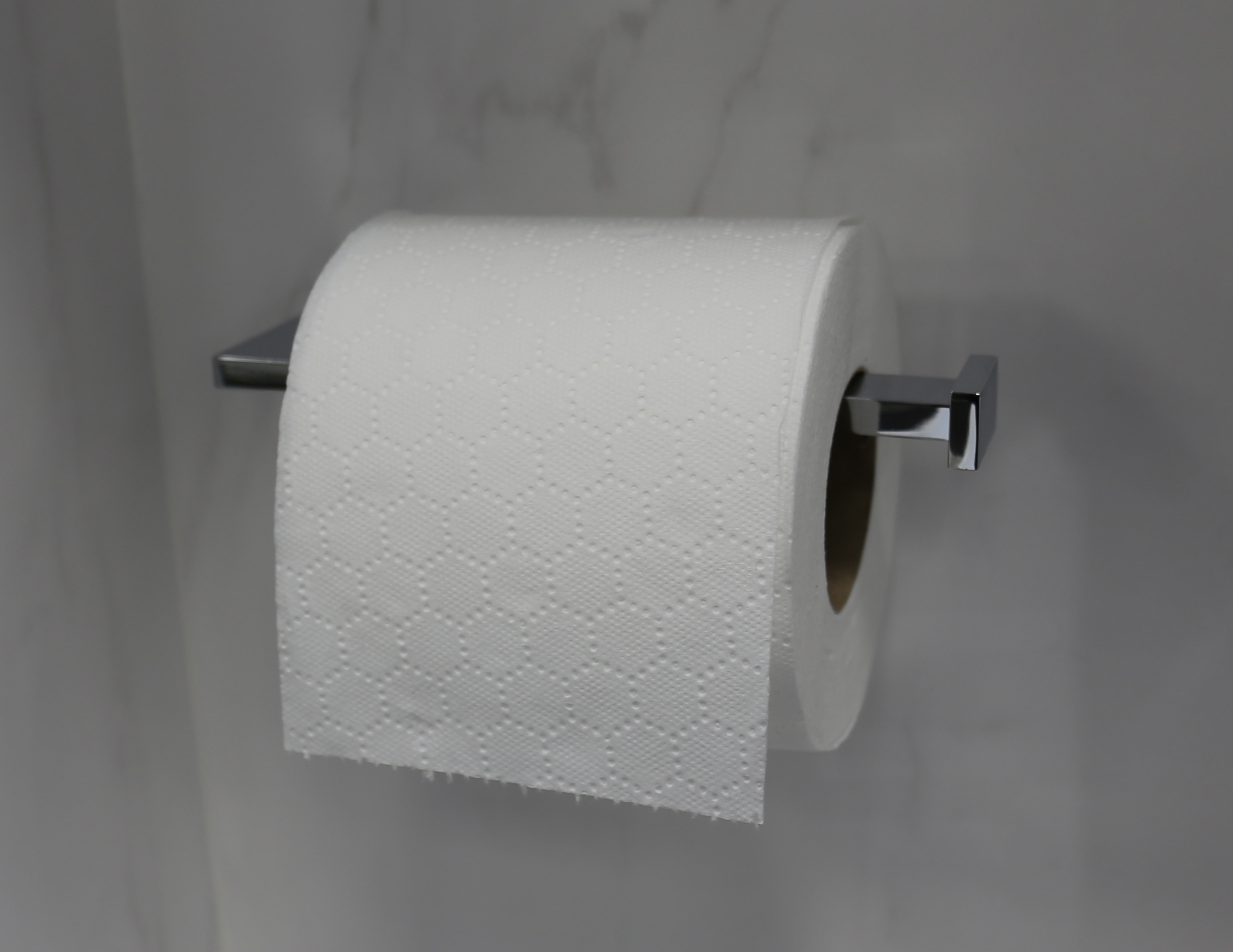 Chrome Square Bathroom Accessories Range Wall Hung Anti-Rust Toilet Roll Holder - Picture 16 of 16
