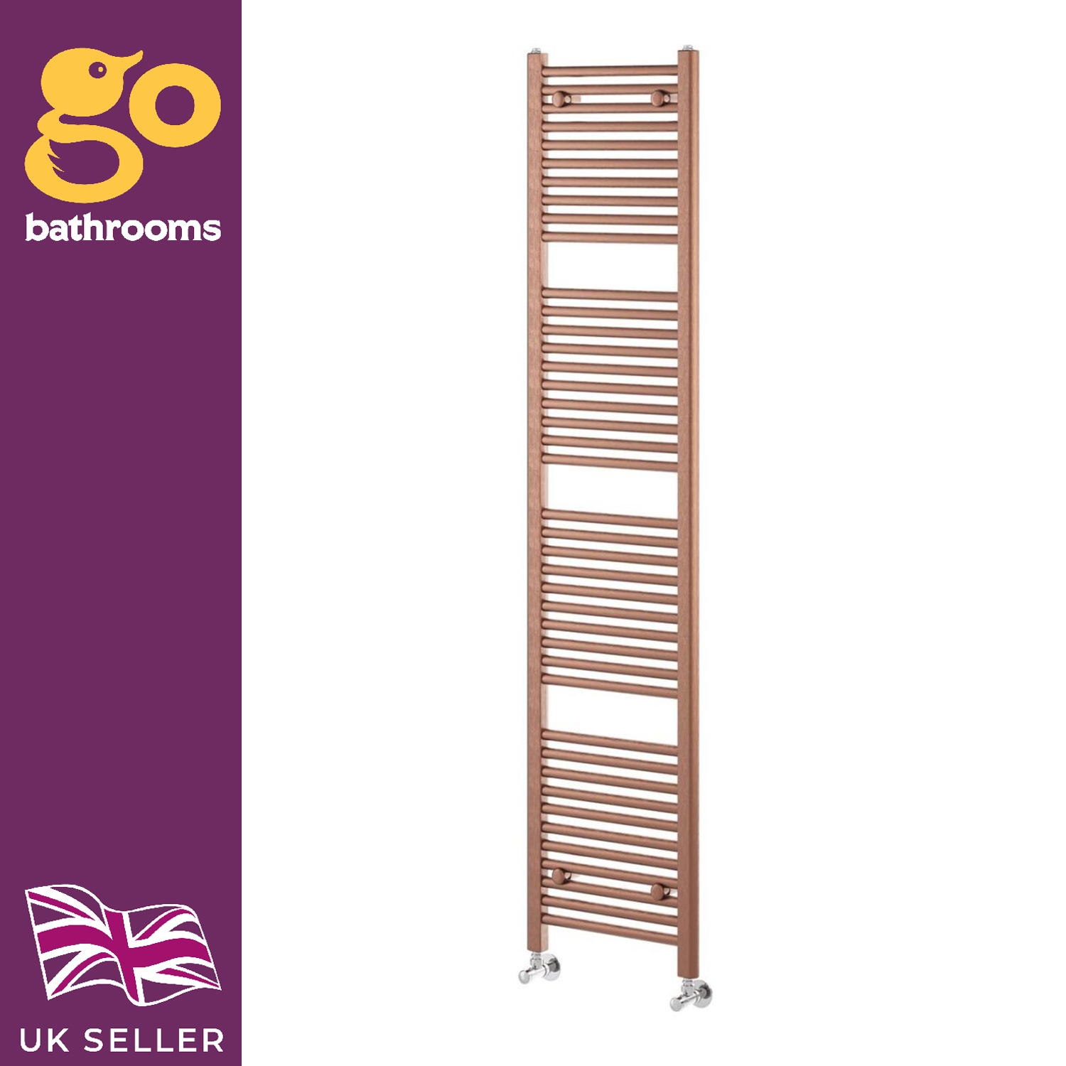 Brushed Bronze Bathroom Radiator Copper Ladder Rail Heated Towel 770 1200 1800 - Picture 27 of 29
