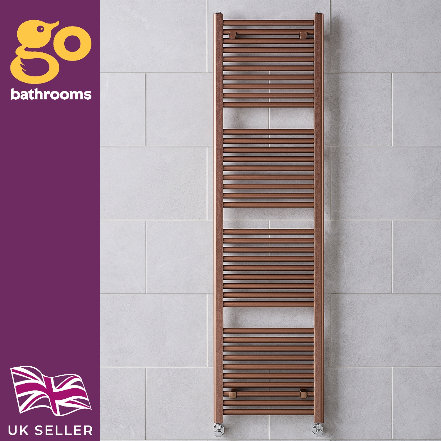 Brushed Bronze Bathroom Radiator Copper Ladder Rail Heated Towel 770 1200 1800 - Picture 26 of 29
