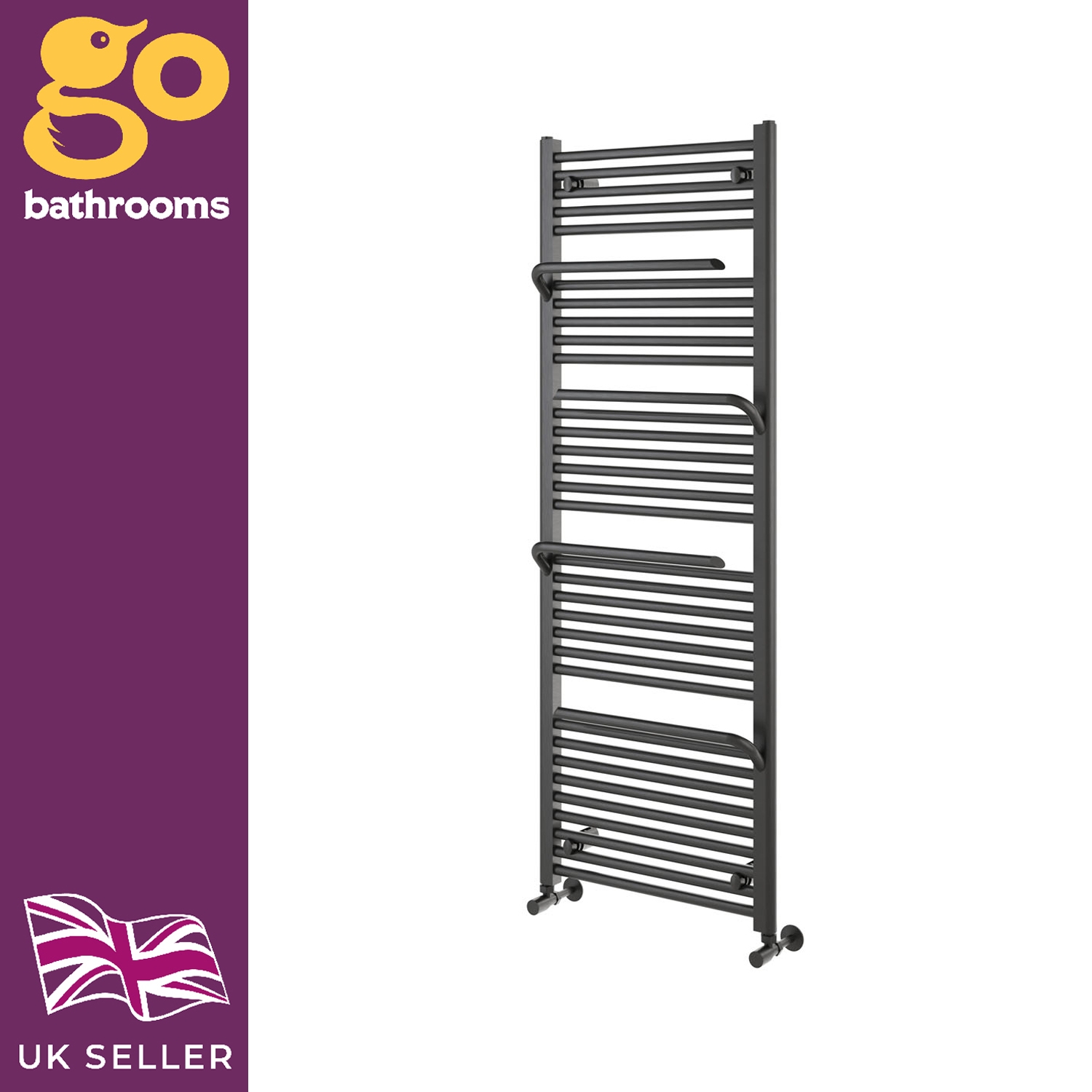 Heated Towel Rail With Towel Hangers Bathroom Radiator 1510 x 550mm | 7 Colours - Picture 7 of 34