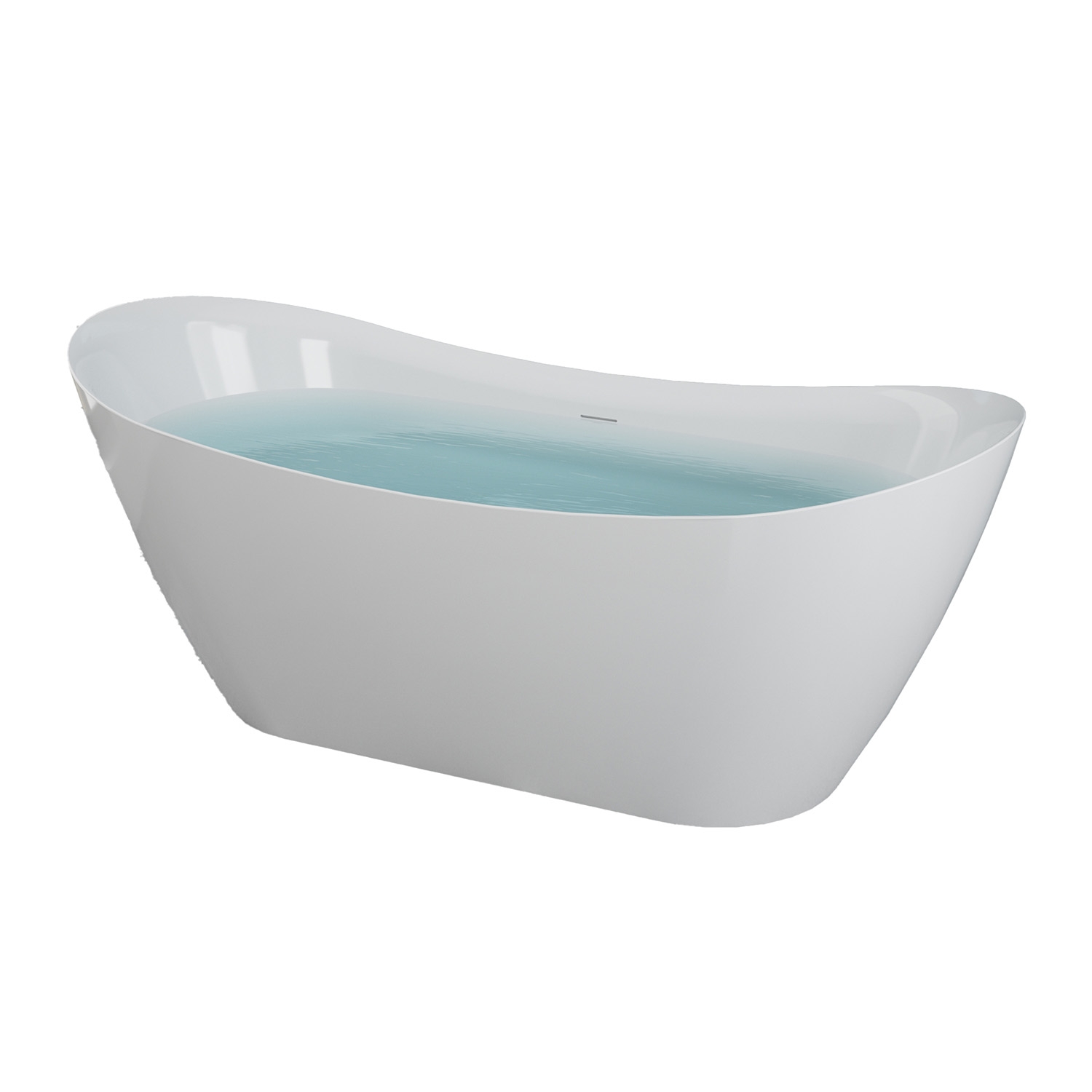 Freestanding Double Ended Bath Acrylic Bathtub Waste & Overflow 1500mm 1700mm - Picture 9 of 38