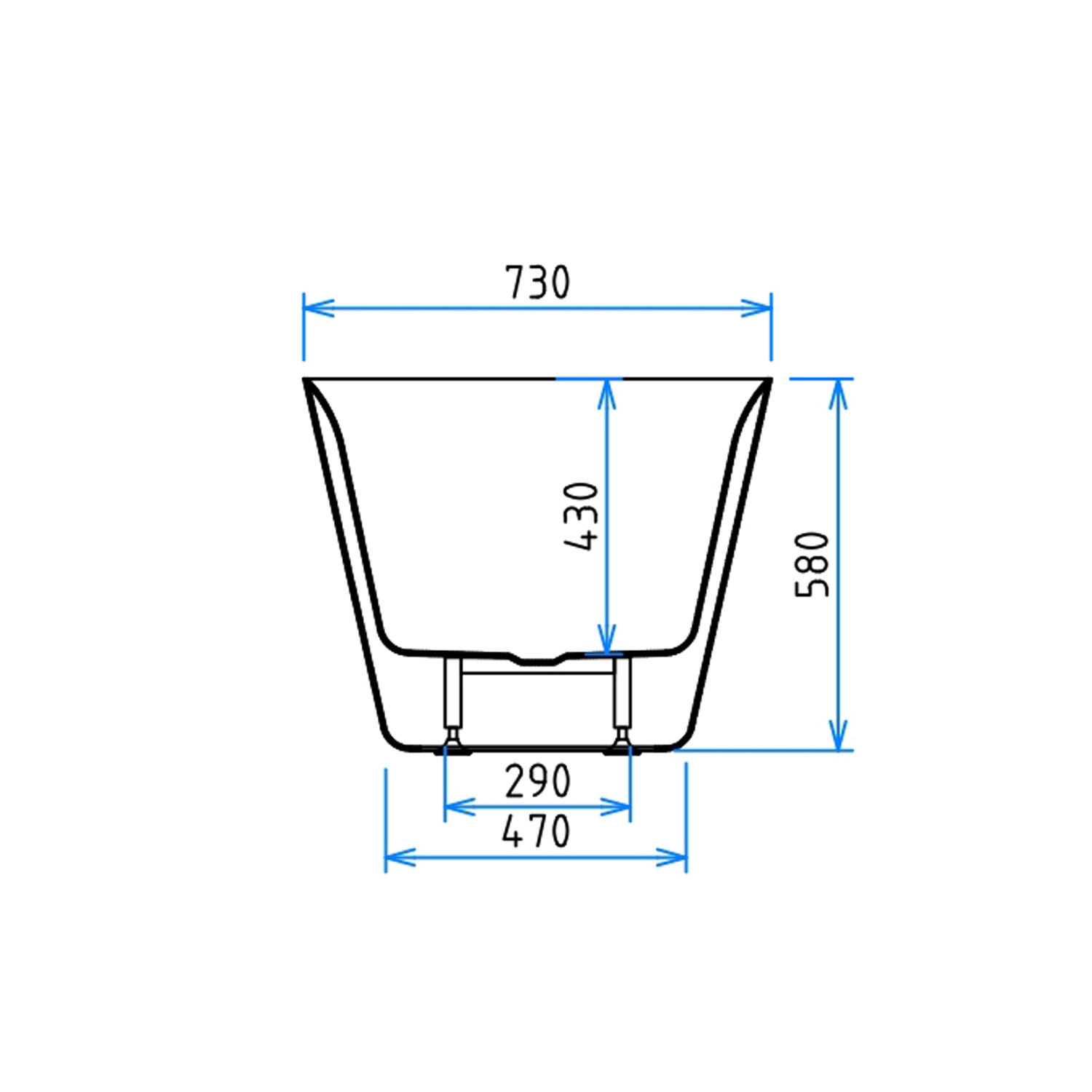 Freestanding Double Ended Bath Acrylic Bathtub Waste & Overflow 1500mm 1700mm - Picture 17 of 38