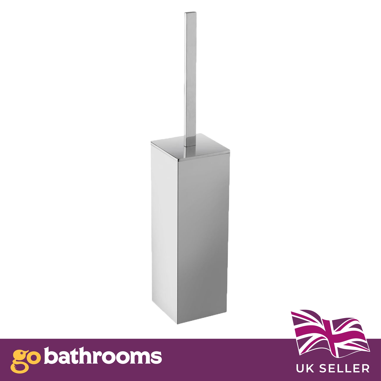 Chrome Square Bathroom Accessories Range Wall Hung Anti-Rust Toilet Roll Holder - Picture 20 of 22