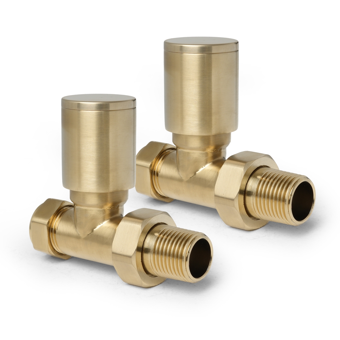 Towel Rail Brushed Gold Bathroom Radiator Heated Ladder Rail Flat Panel 3 Sizes - Picture 13 of 23