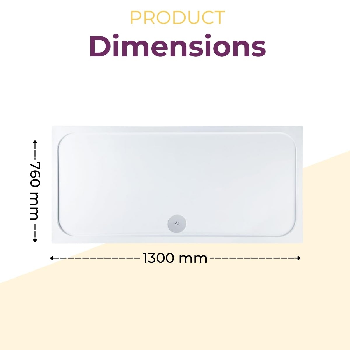 Slimline Rectangle Shower Tray Enclosure 40mm Low Profile Stone Resin | 42 Sizes - Picture 43 of 98