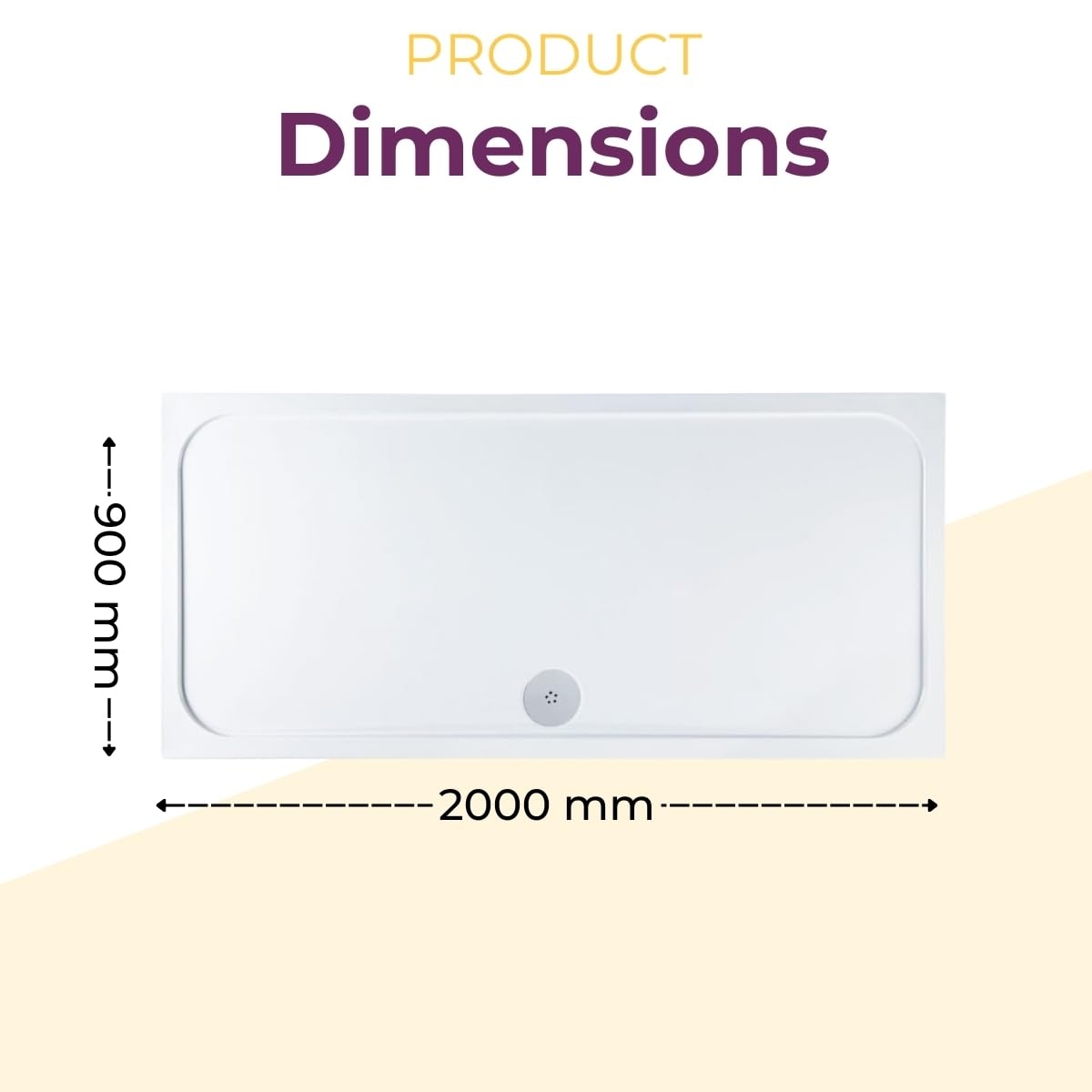 Slimline Rectangle Shower Tray Enclosure 40mm Low Profile Stone Resin | 42 Sizes - Picture 31 of 98