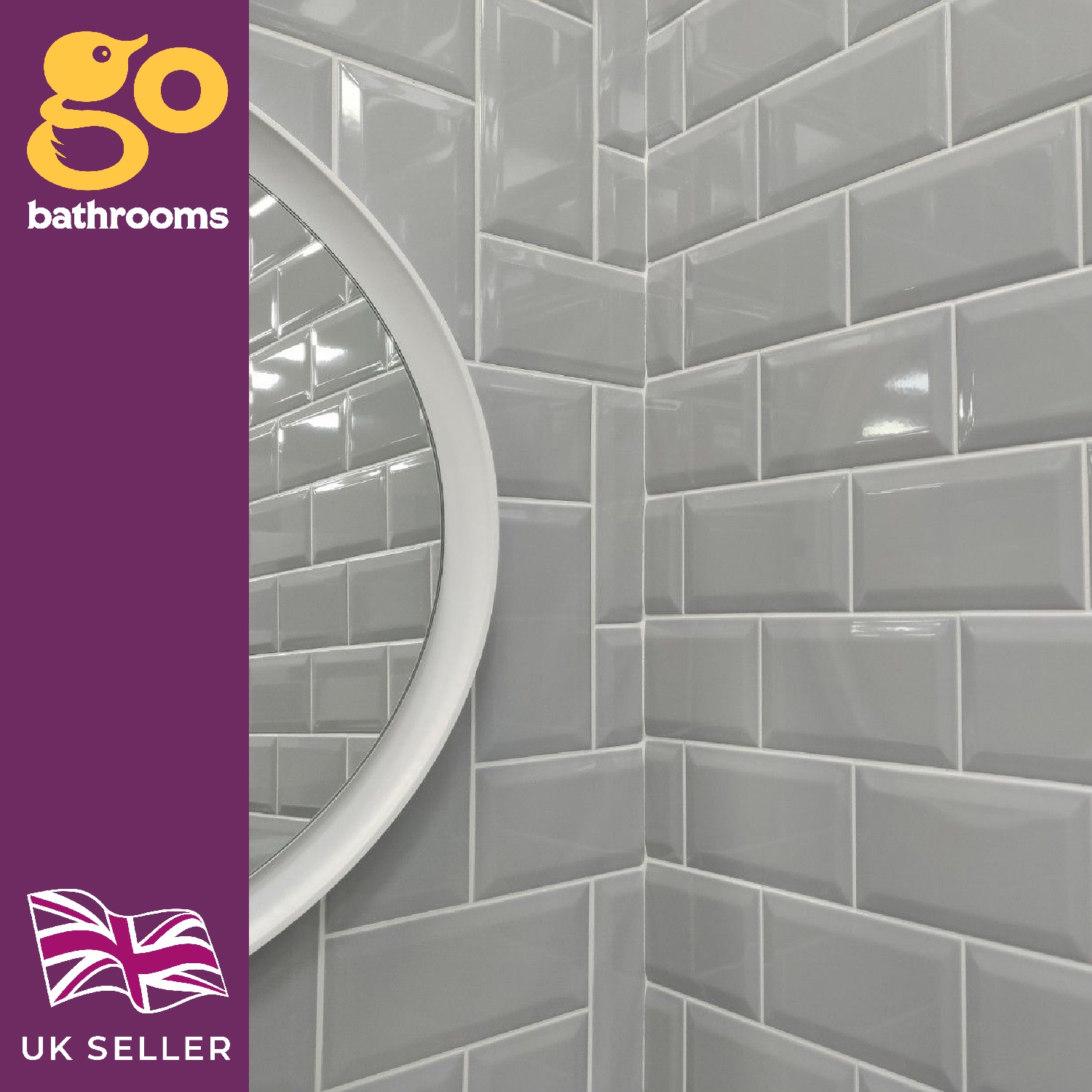 Grey Metro Ceramic Wall Tile Subway Bulk Buy 10m² 20m² 30m² 100x200mm - Picture 9 of 16