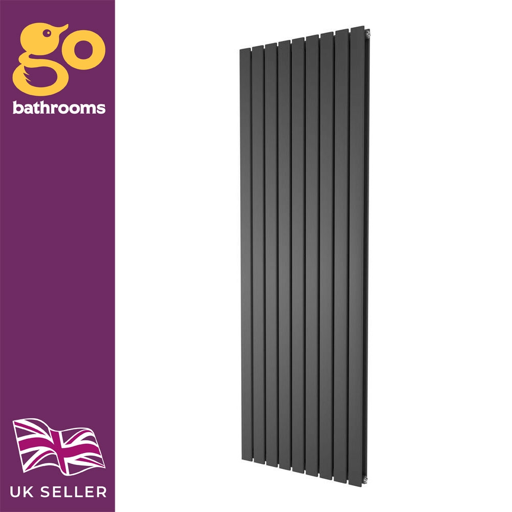 Flat Panel Radiator Vertical Designer Central Heating White Grey Black Heater - Picture 56 of 61