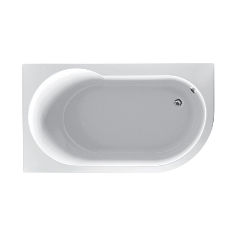 Diva Super Strong Acrylic Corner Shower Bath White Gloss Soak Bath Tub 1550mm - Picture 3 of 12