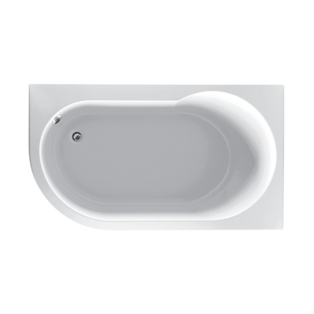 Diva Super Strong Acrylic Corner Shower Bath White Gloss Soak Bath Tub 1550mm - Picture 6 of 12