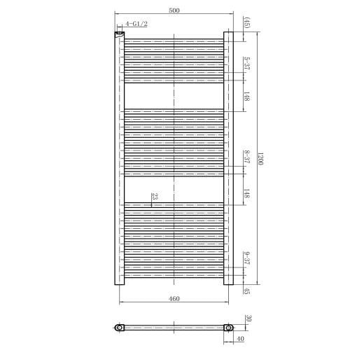 Brushed Bronze Bathroom Radiator Copper Ladder Rail Heated Towel 770 1200 1800 - Picture 12 of 29