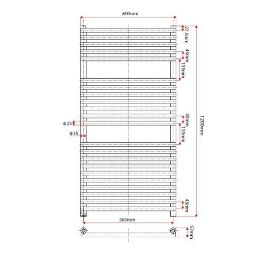 Brushed Bronze Bathroom Radiator Copper Ladder Rail Heated Towel 770 1200 1800 - Picture 19 of 29