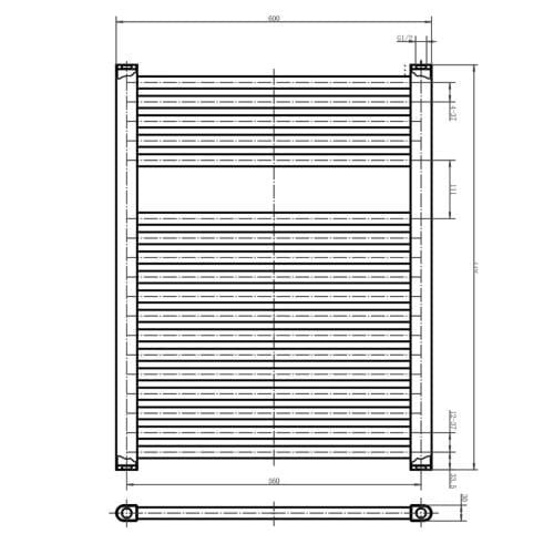 Brushed Bronze Bathroom Radiator Copper Ladder Rail Heated Towel 770 1200 1800 - Picture 22 of 29