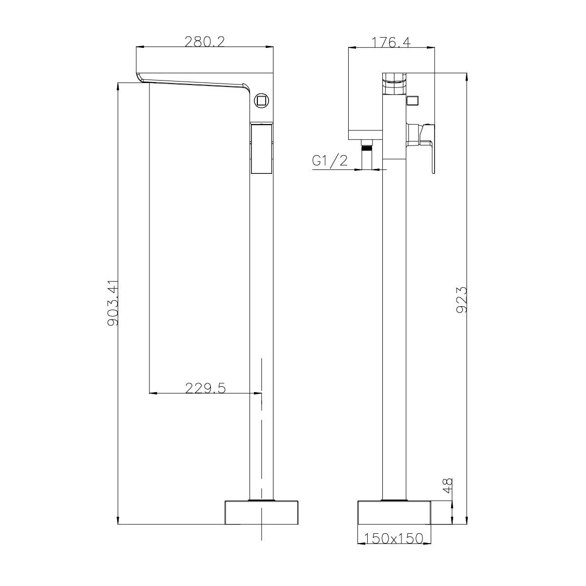 Freestanding Double Ended Bath Acrylic Bathtub Waste & Overflow 1500mm 1700mm - Picture 25 of 38