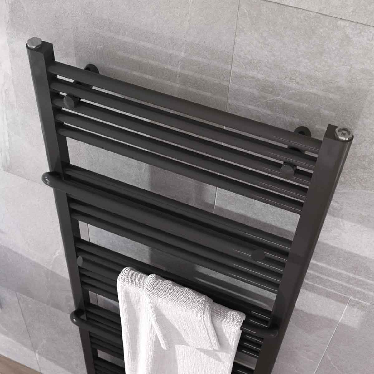 Heated Towel Rail With Towel Hangers Bathroom Radiator 1510 x 550mm | 7 Colours - Picture 30 of 34