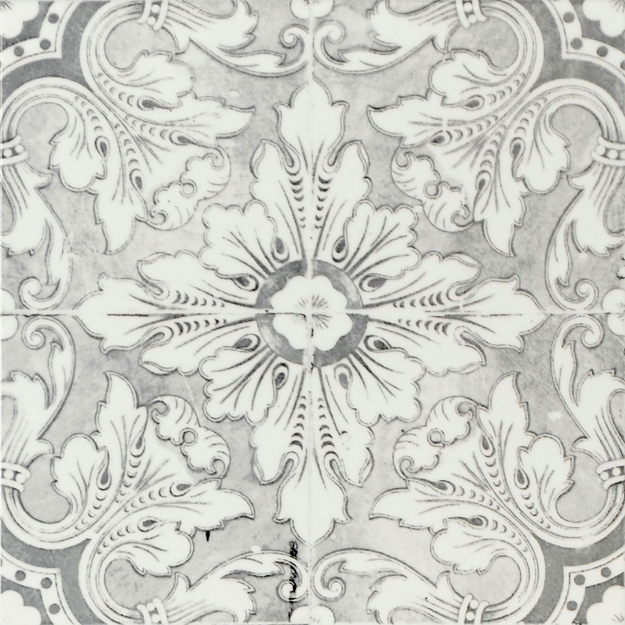 Victorian Pattern Floor & Wall Marlo Ceramic Matt Gloss Feature Tile 20x20cm Box - Picture 9 of 16