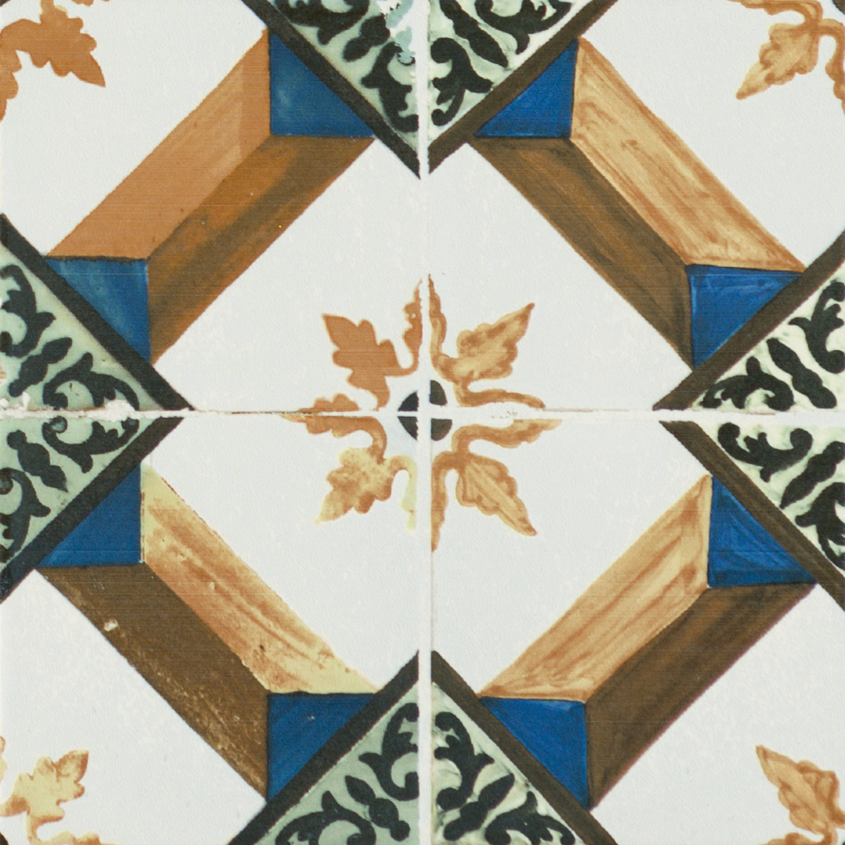 Victorian Pattern Floor & Wall Marlo Ceramic Matt Gloss Feature Tile 20x20cm Box - Picture 15 of 16