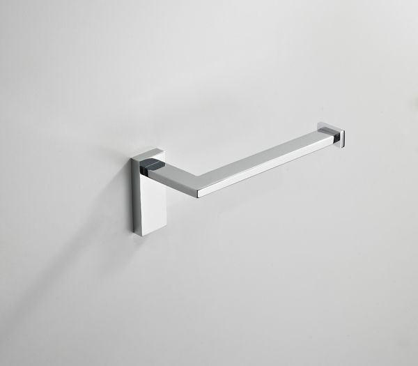 Chrome Square Bathroom Accessories Range Wall Hung Anti-Rust Toilet Roll Holder - Picture 14 of 16