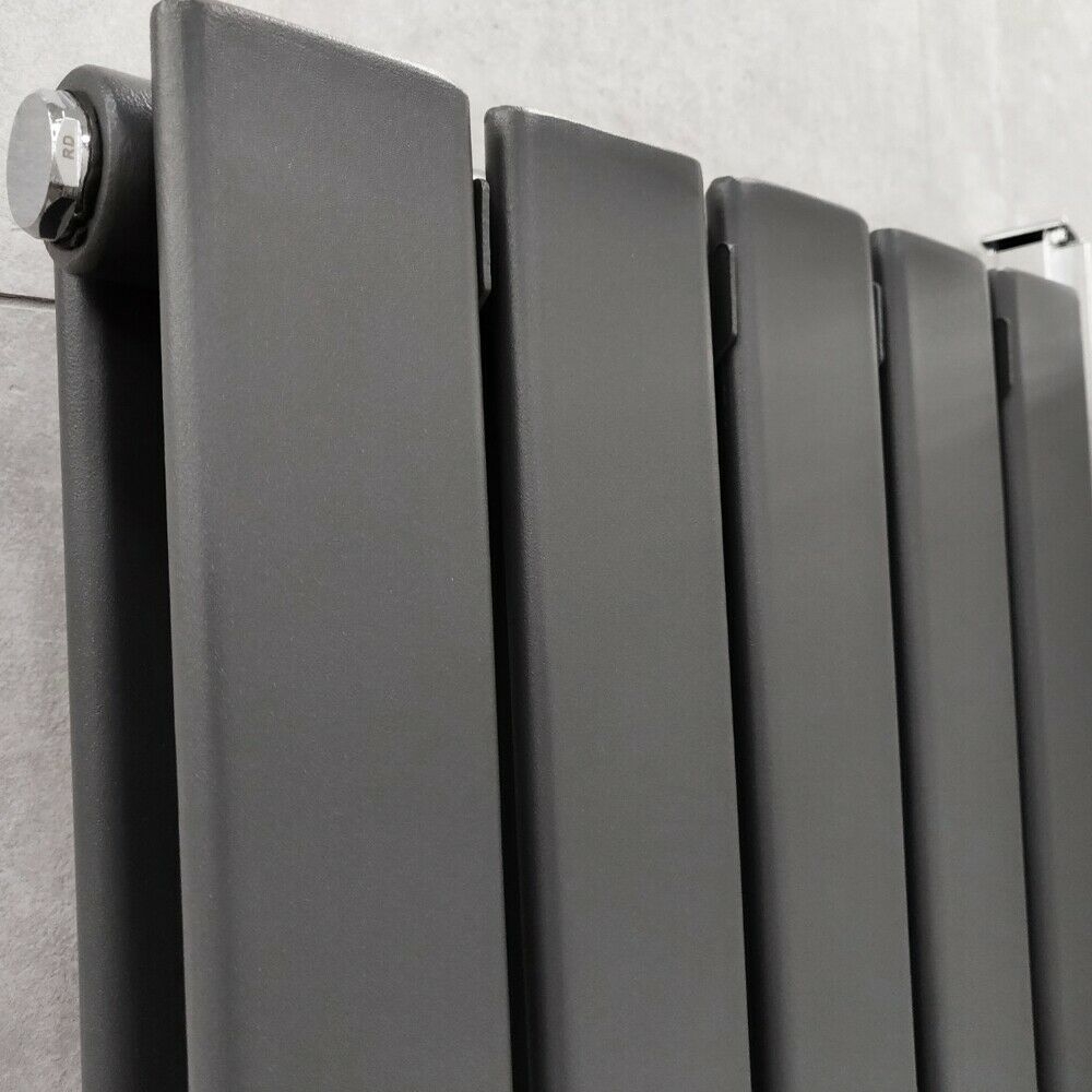 Flat Panel Radiator Vertical Designer Central Heating White Grey Black Heater - Picture 57 of 61