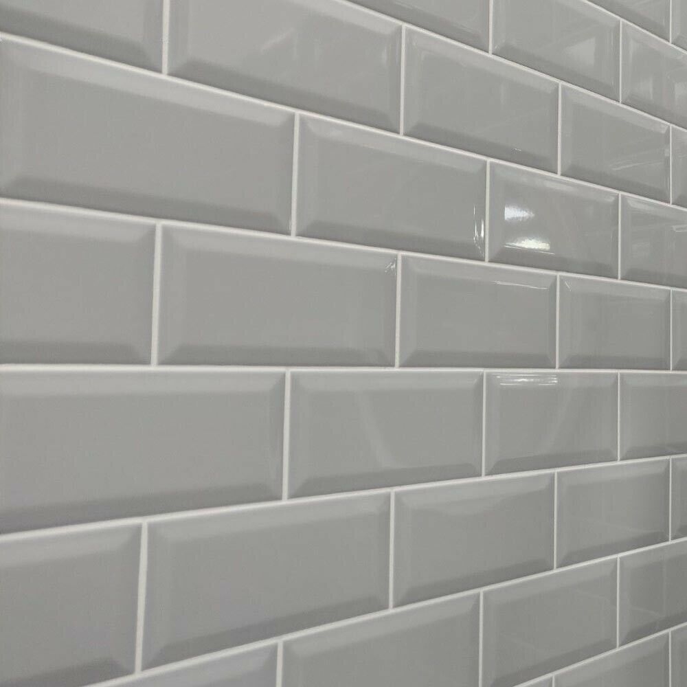 Grey Metro Ceramic Wall Tile Subway Bulk Buy 10m² 20m² 30m² 100x200mm - Picture 8 of 16