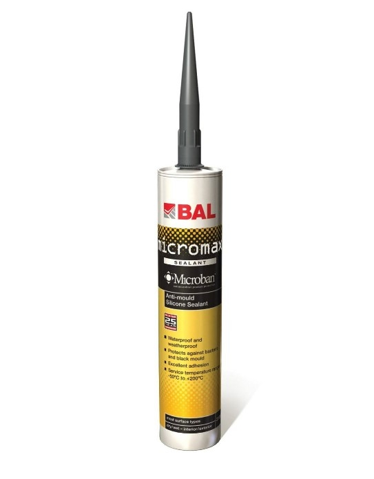 BAL Anti-Bacterial Anti-Mould Silicone Sealant Waterproof 310ml | 18 Colours - Picture 2 of 2