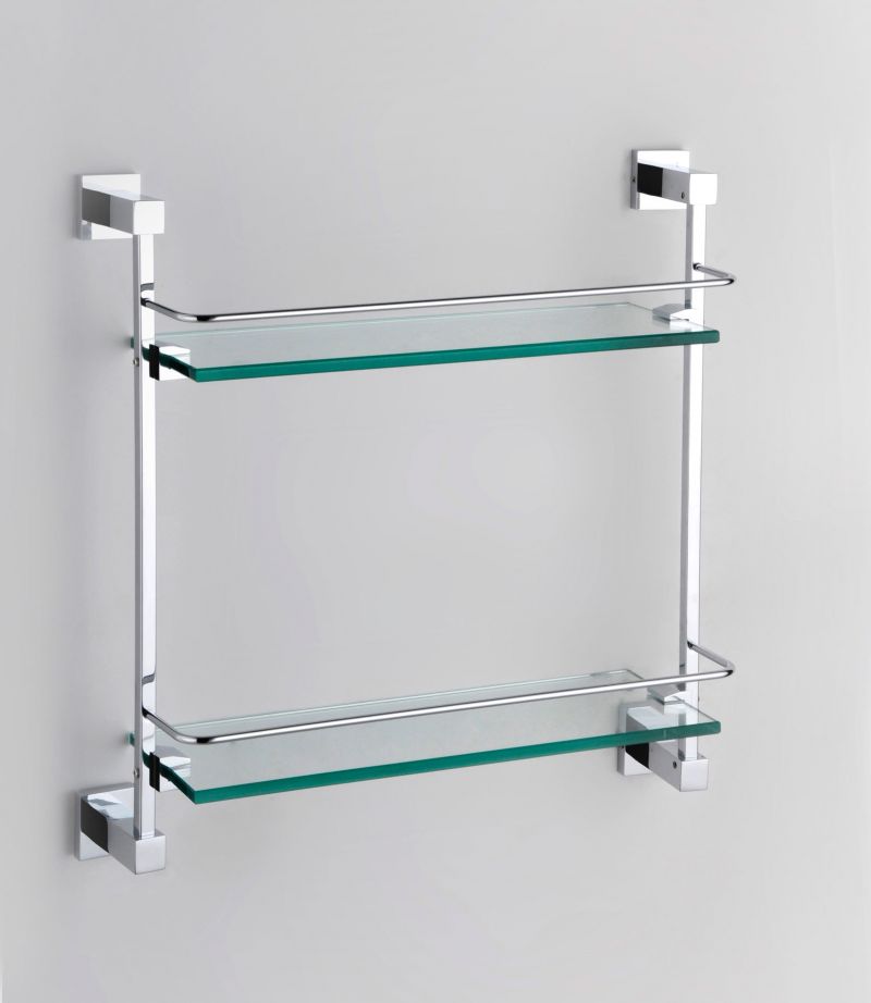 Chrome Square Bathroom Accessories Range Wall Hung Anti-Rust Toilet Roll Holder - Picture 19 of 22