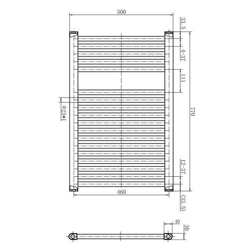 Brushed Bronze Bathroom Radiator Copper Ladder Rail Heated Towel 770 1200 1800 - Picture 14 of 29