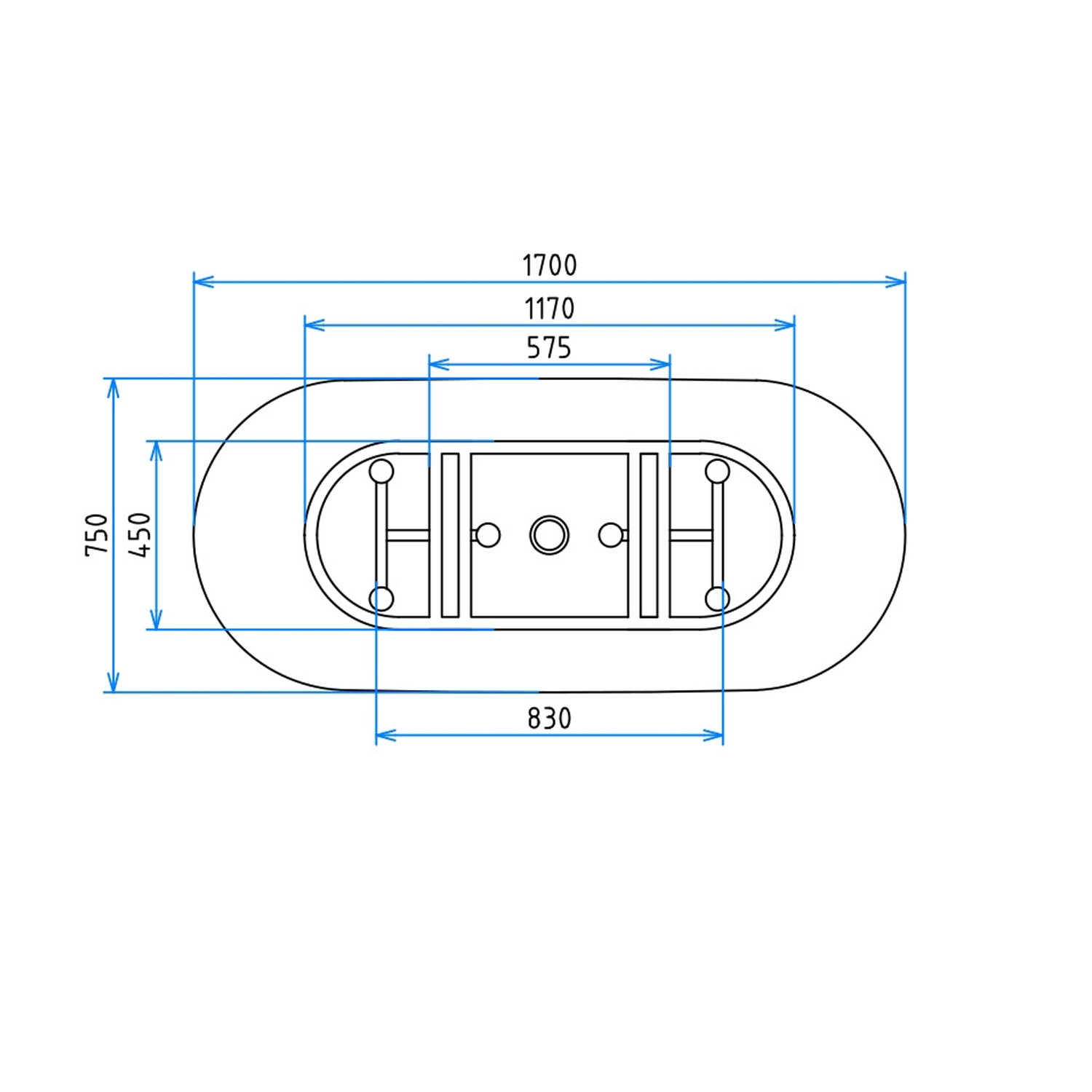 Freestanding Double Ended Bath Acrylic Bathtub Waste & Overflow 1500mm 1700mm - Picture 37 of 38