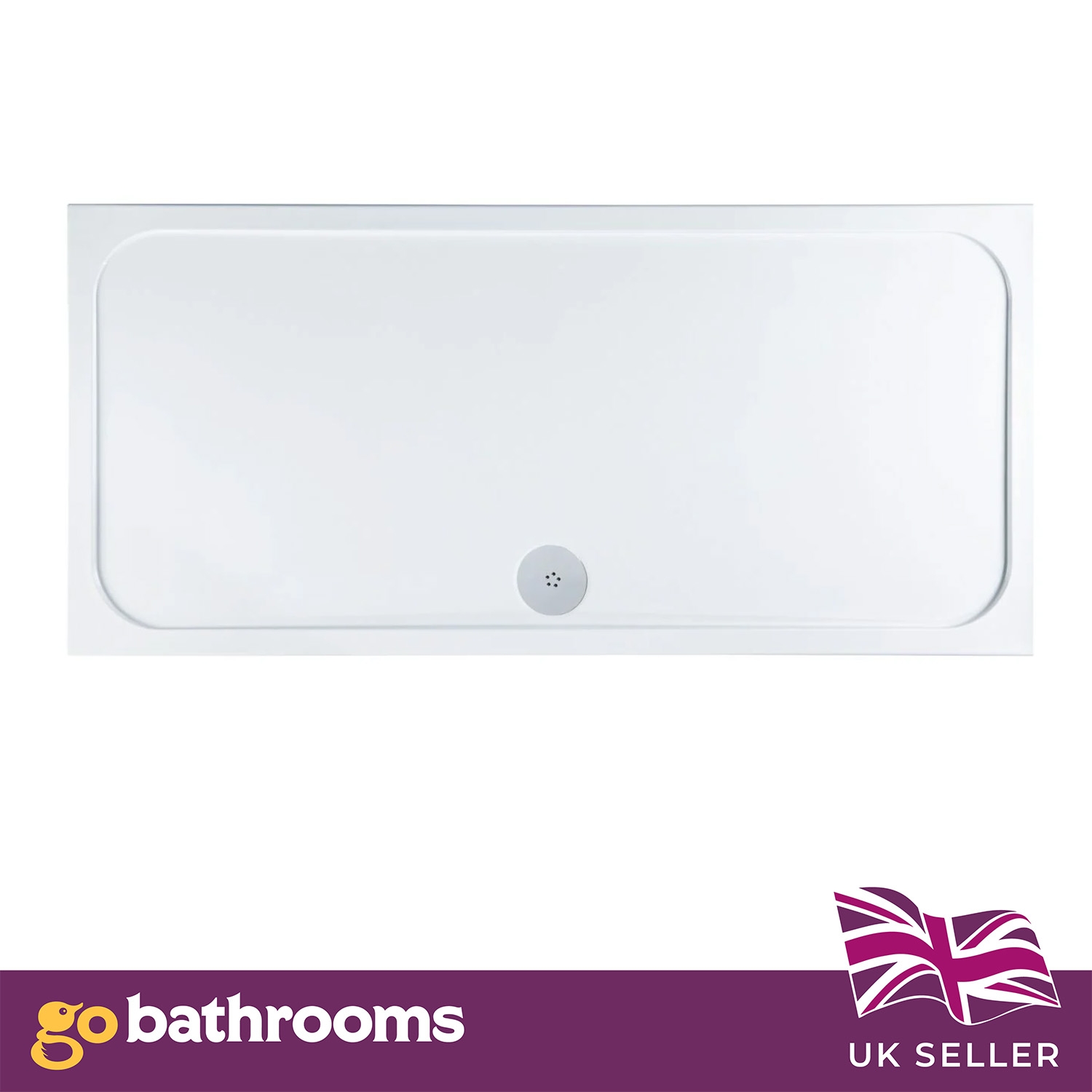 Slimline Rectangle Shower Tray Enclosure 40mm Low Profile Stone Resin | 42 Sizes - Picture 28 of 98