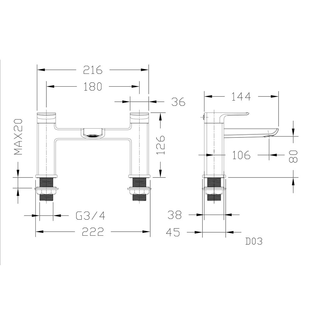 Black Square Bathroom Sink Tap Modern Basin Mono Shower Mixer Deck Tap Set - Picture 21 of 36