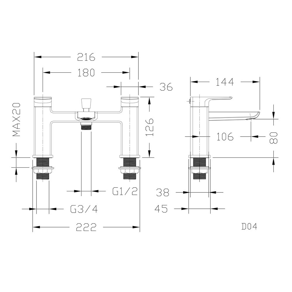 Black Square Bathroom Sink Tap Modern Basin Mono Shower Mixer Deck Tap Set - Picture 29 of 36